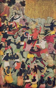 ラマ軍とラーヴァナ軍の間の戦い、モーグル 作： Indian School